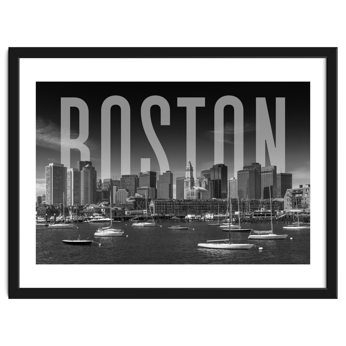 BOSTON Skyline | Monochrome
