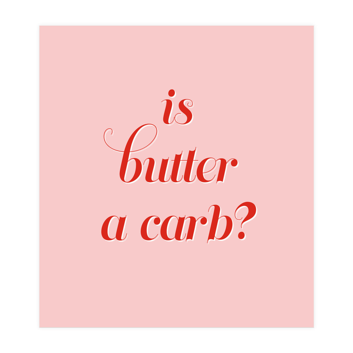 Is butter a carb? (Print Only)