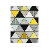 Colorful Concrete Triangles 2 - Yellow, Blue, Grey (Print Only) thumbnail
