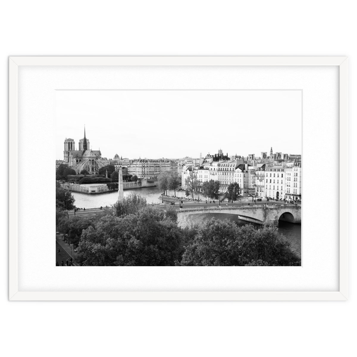 Paris View in Black and White