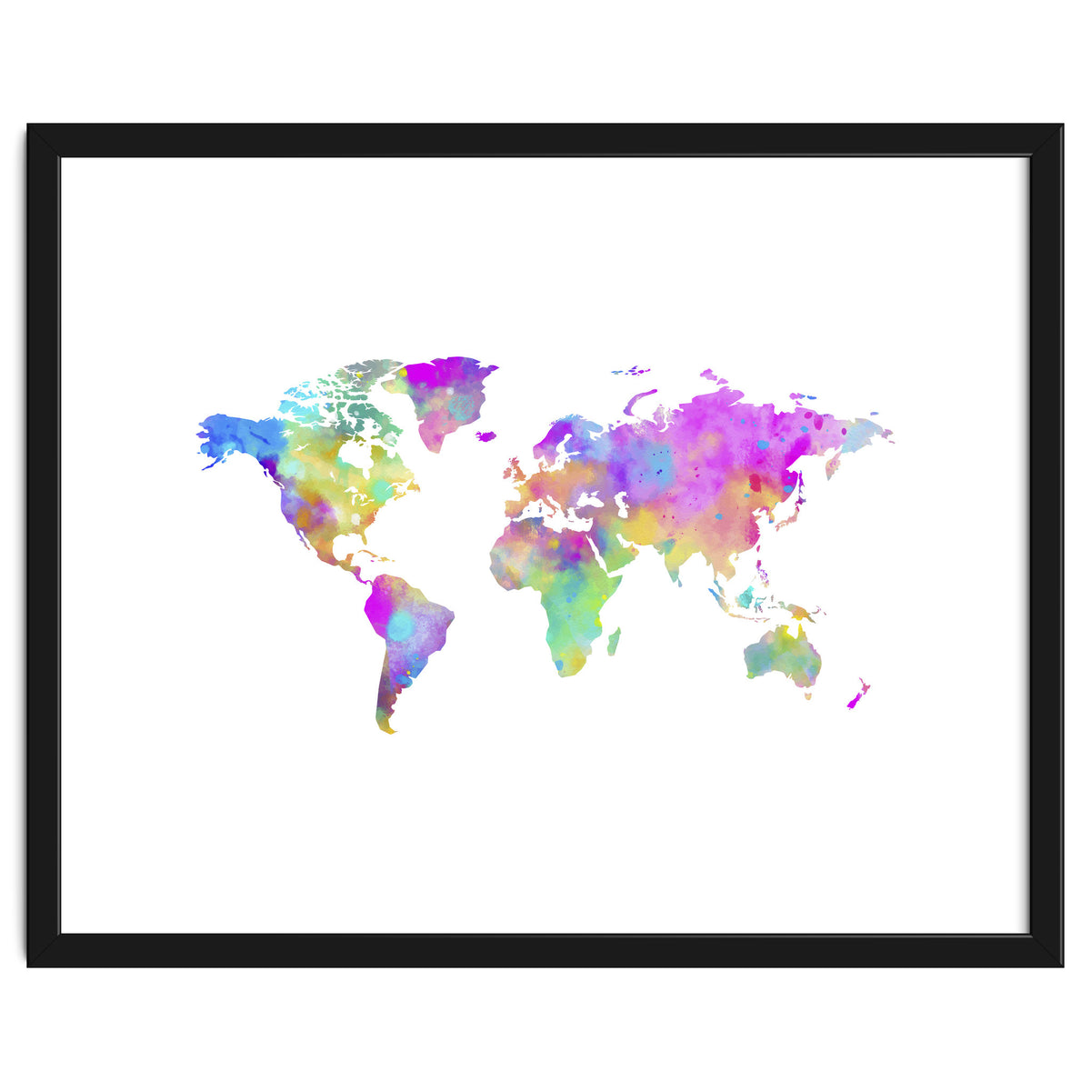 Colorful Watercolor Map