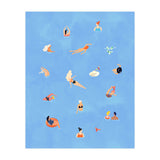 Summer Weekend in The Ocean Watercolor Swim Painting | Travel People Chic Eclectic Boho Fun (Print Only) thumbnail