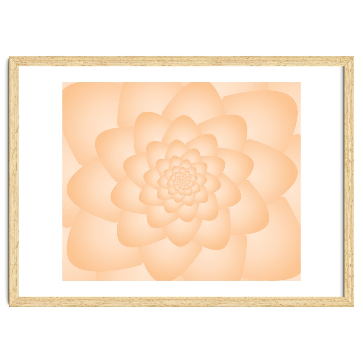 Pastel Colors Flower Pattern Set Orange