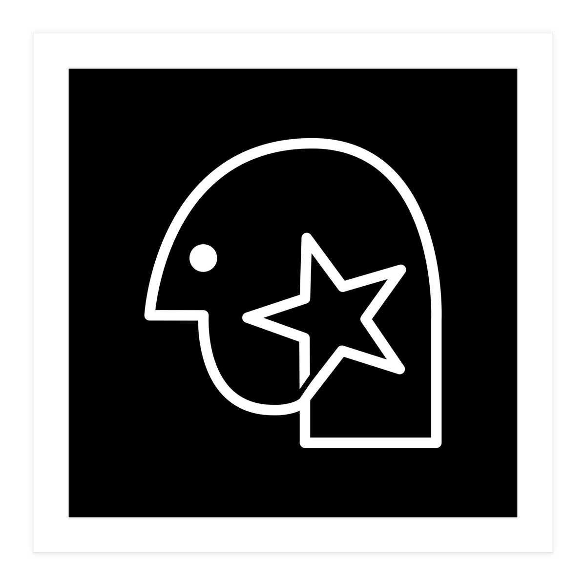 Head Star_Black (Print Only)