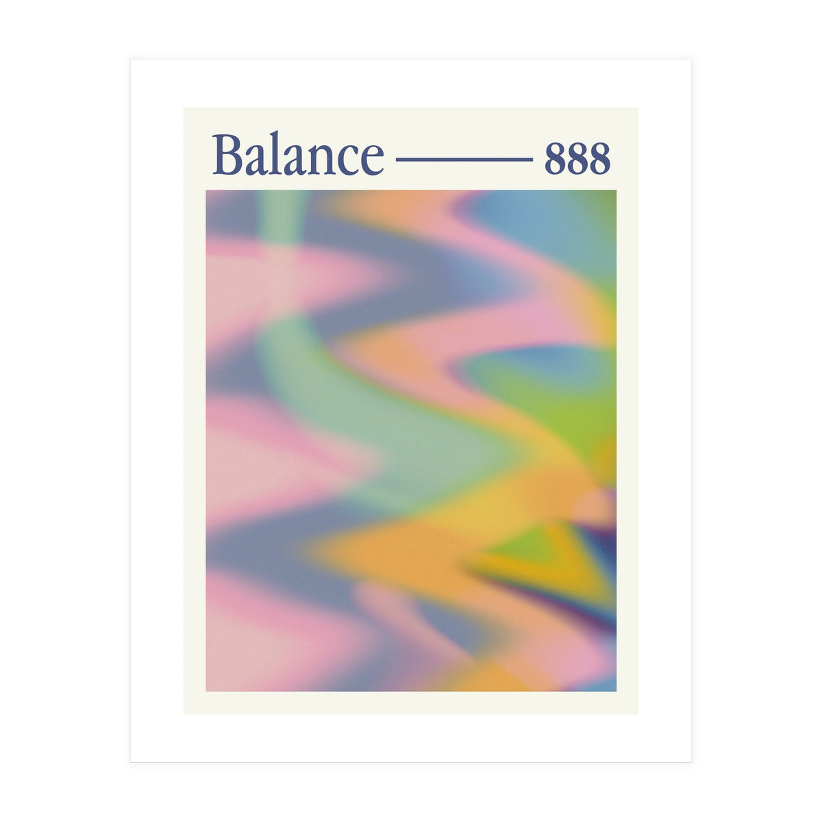 Angel Numbers \\ 888 Balance \\ Color Aura (Print Only)