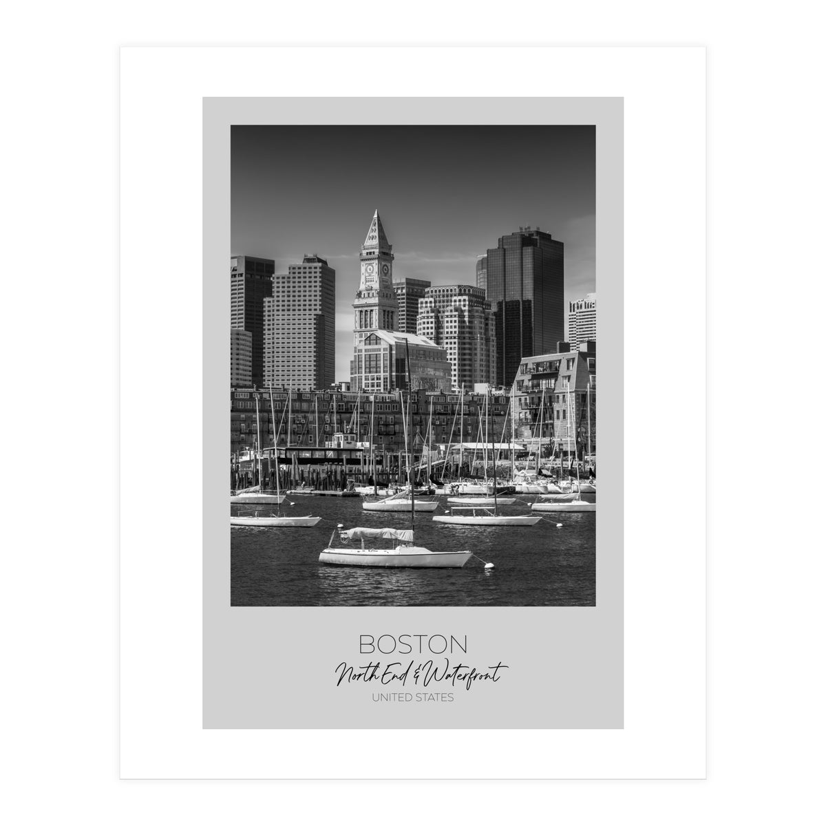In focus: BOSTON Skyline North End & Waterfront (Print Only)