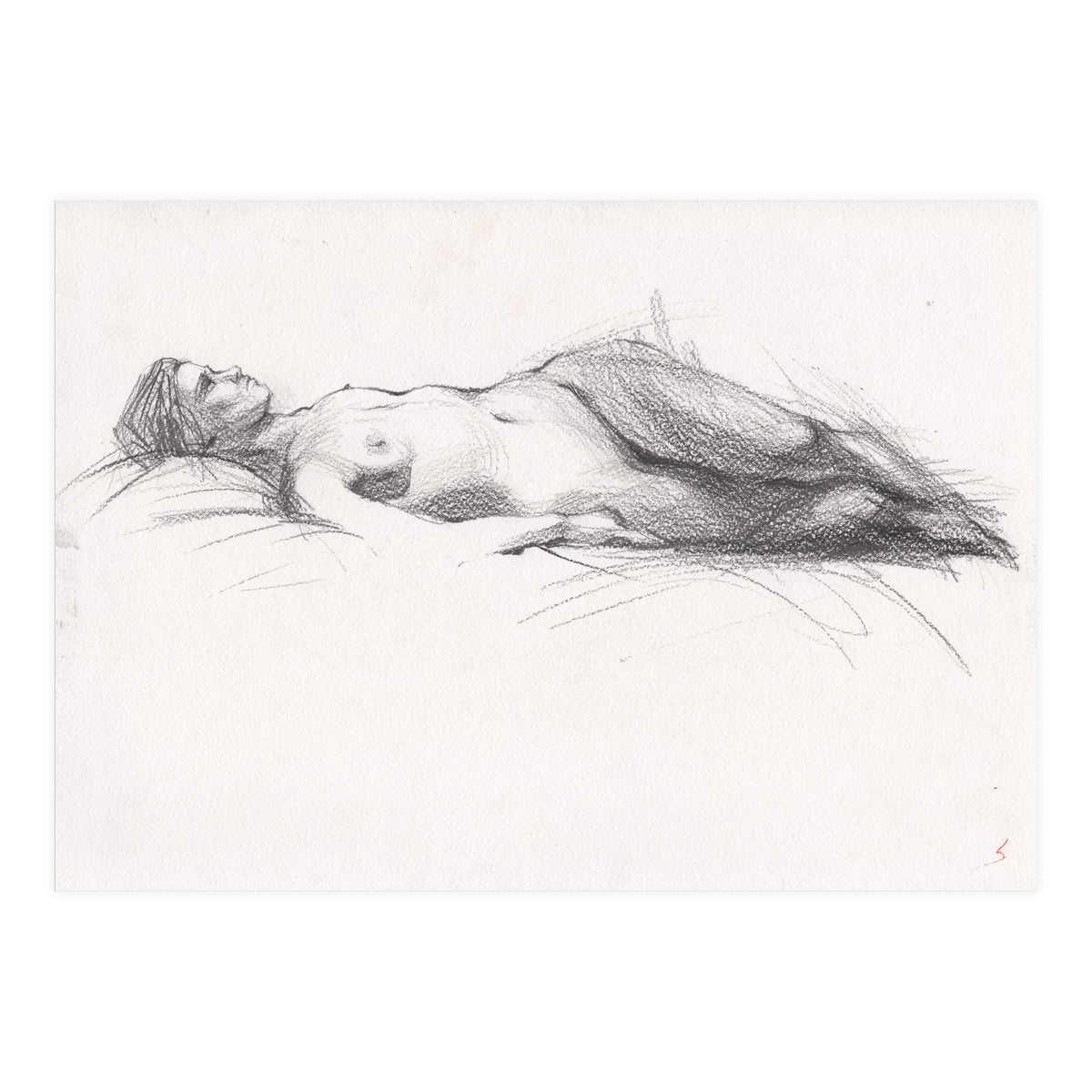 Beautiful erotic drawing of woman (Print Only)