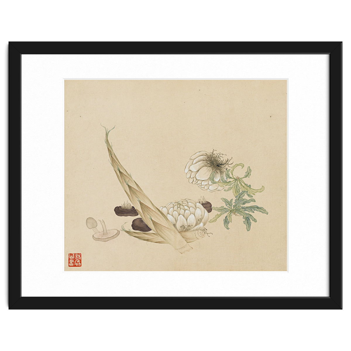 Wang Chengyu ~flowers, Vegetables, Lilies, Bamboo Shoots, Leaves, Mushrooms, Vegetables