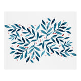 Teal Branches And Dots (Print Only) thumbnail