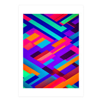 Eclectic Alignment, Abstract Maximalist Geometric Painting, Contemporary Modern Shapes, Pop Of Color (Print Only)