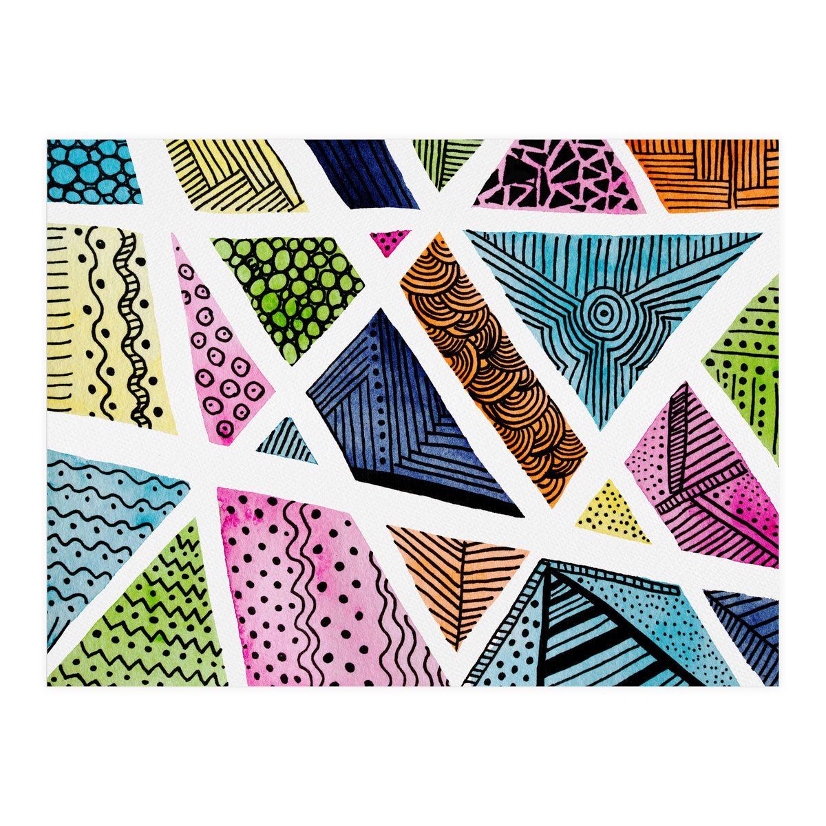 Geometric doodle pattern (Print Only)