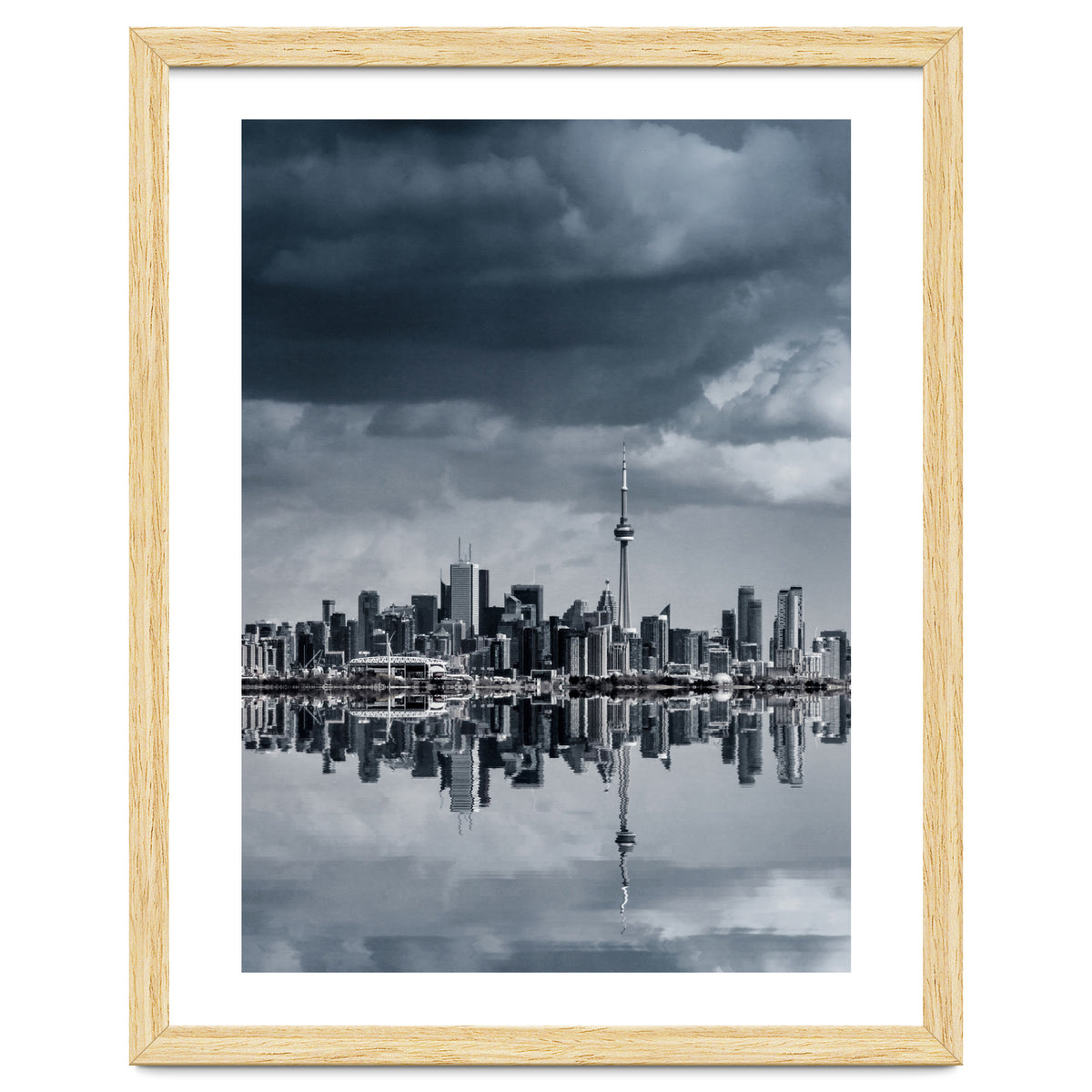 Toronto Skyline From Colonel Samuel Smith Park Reflection No 1