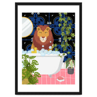 Lion in Moroccan Style Bathroom