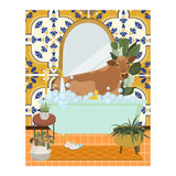 Cow Bathing in Moroccan Style Bathroom (Print Only) thumbnail