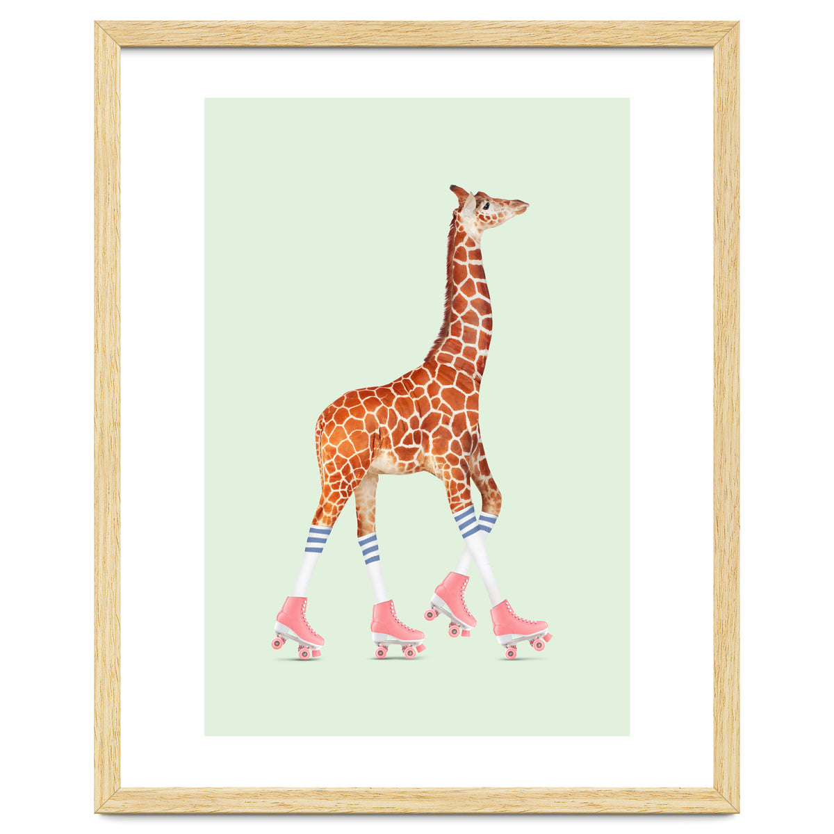 Rollerskating Giraffe