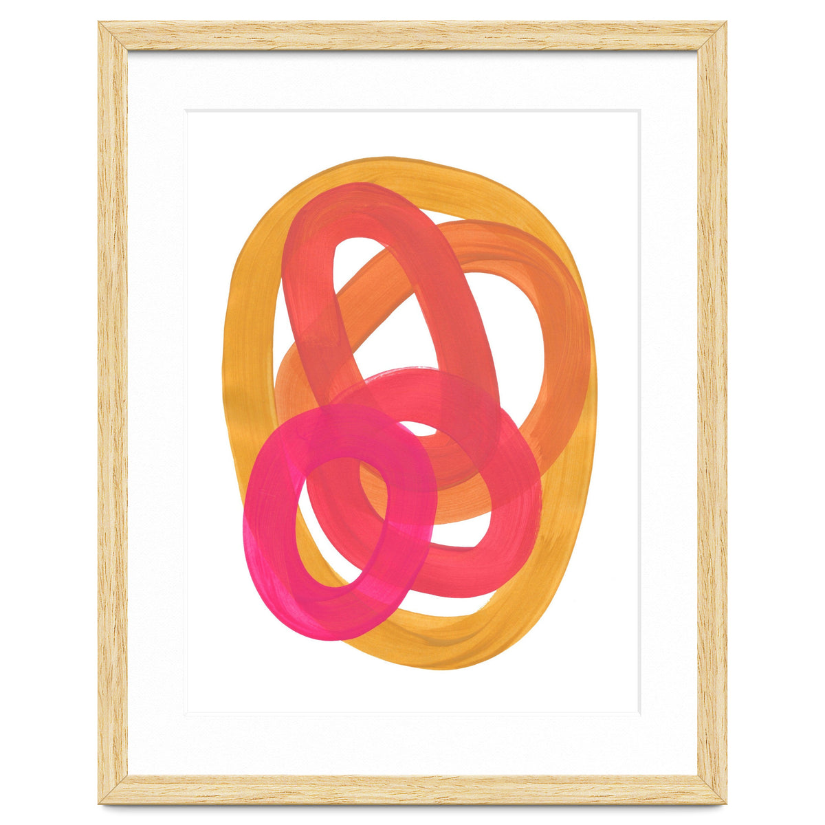 Warm Candy Colors Magenta Yellow Nesting Circles Ombre