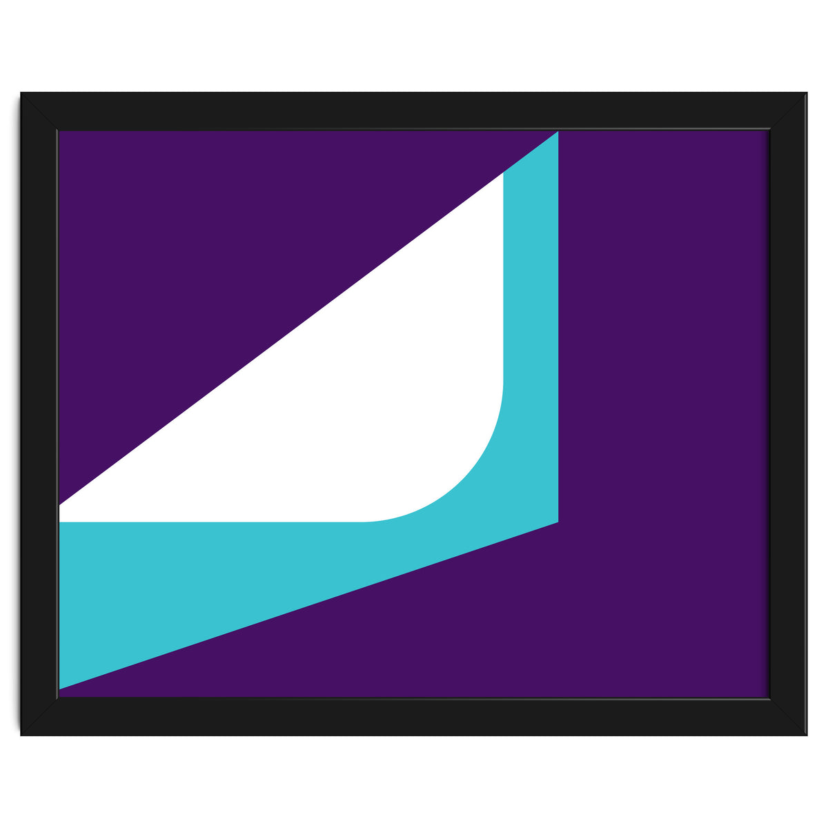 Geometric Shapes No. 22 - teal & purple