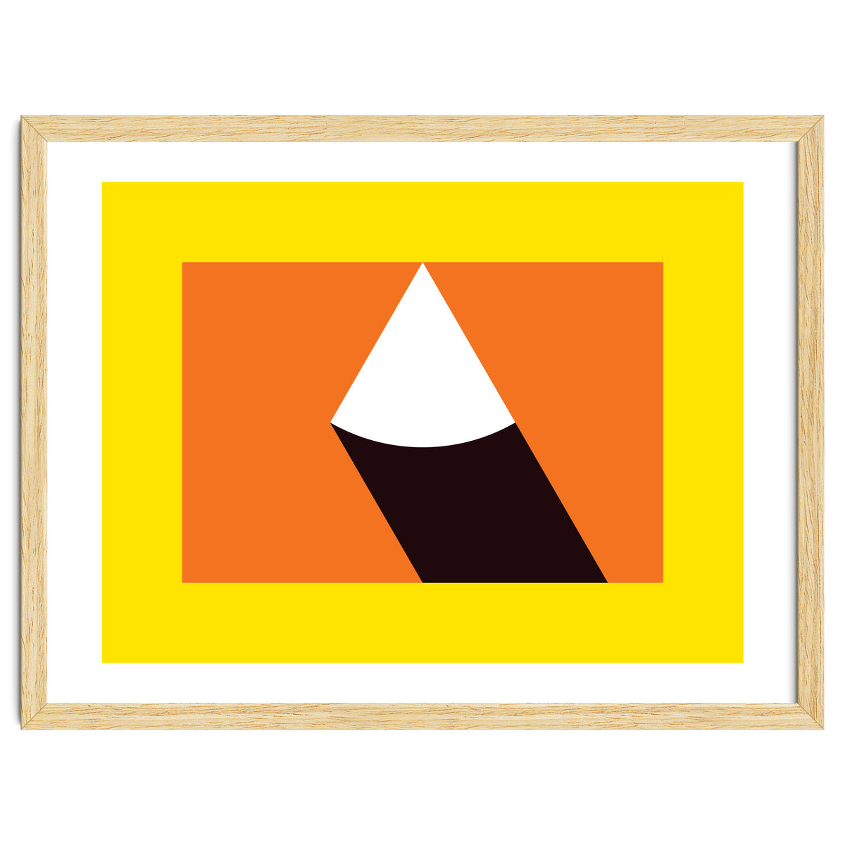 Geometric Shapes No. 47 - orange, black & yellow