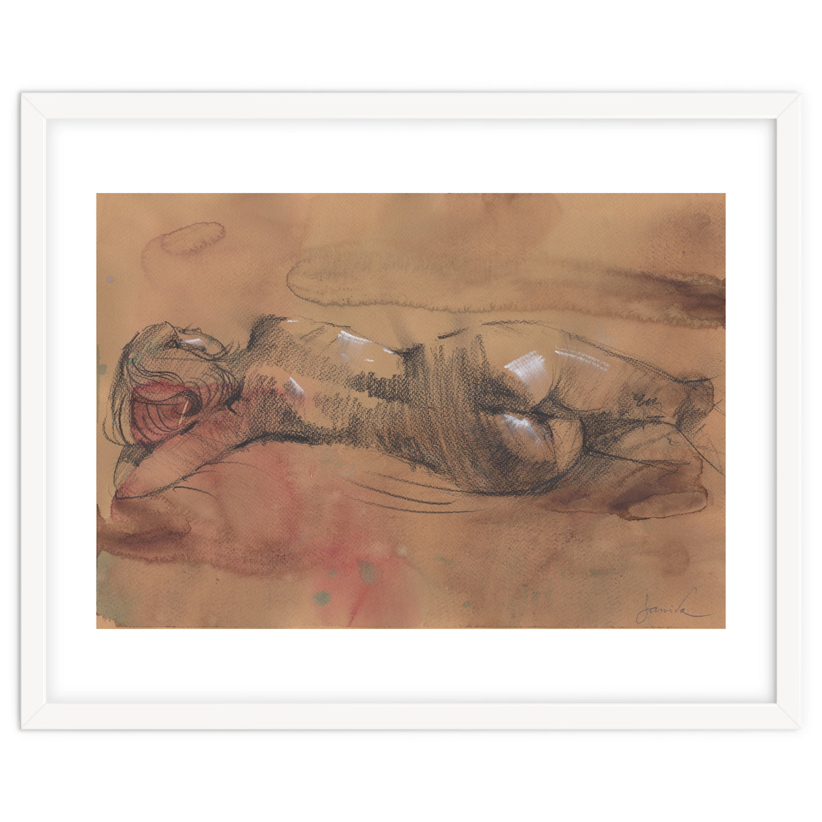 Feminine body drawing of a woman