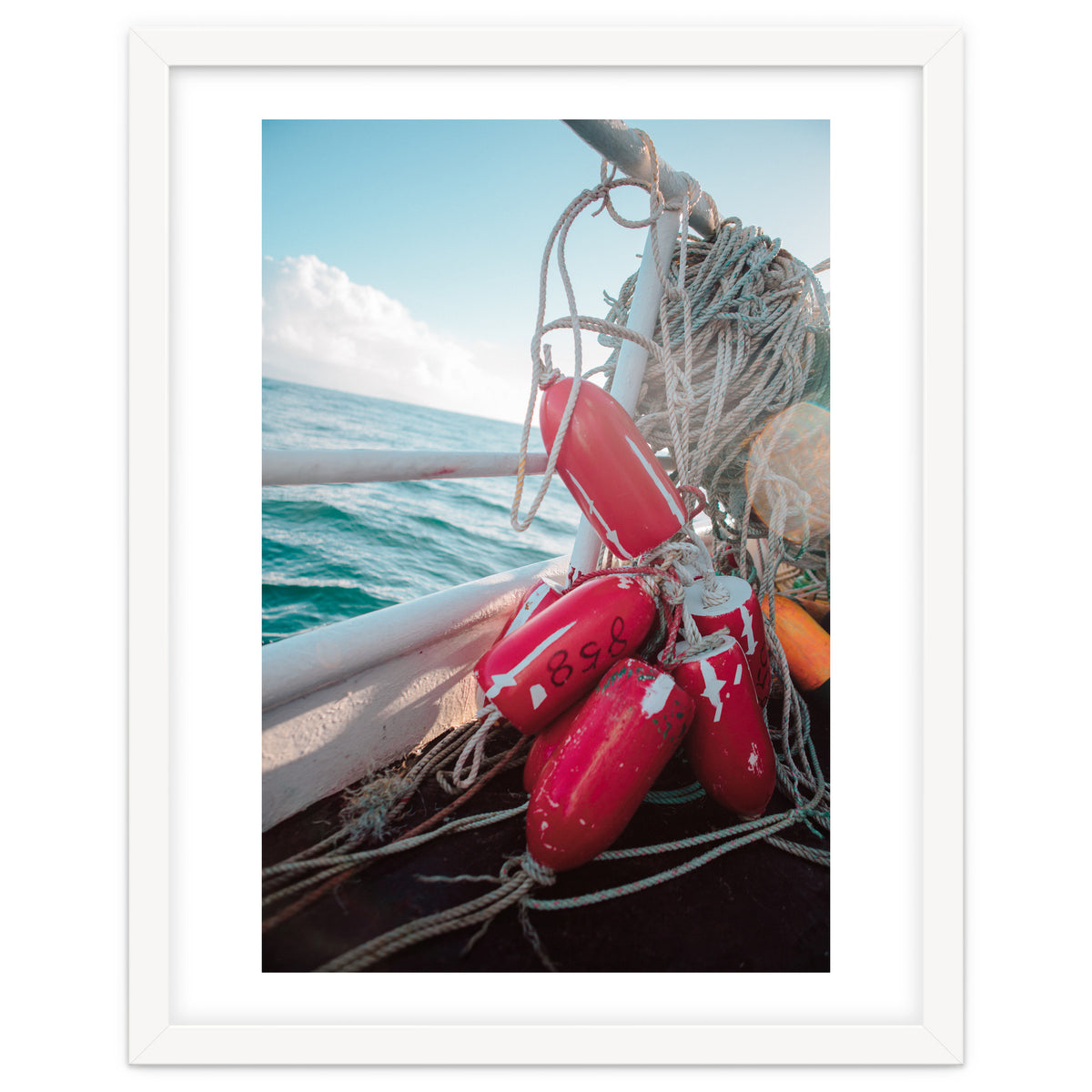 Buoys on a fishing boat