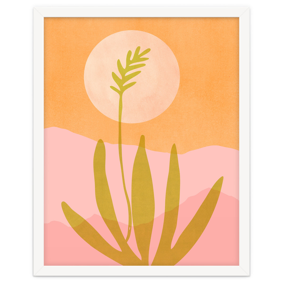 Desert Moon With Agave