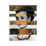 Frida Kahlo's Self Portrait with Monkey & Audrey Hepburn (Print Only) thumbnail