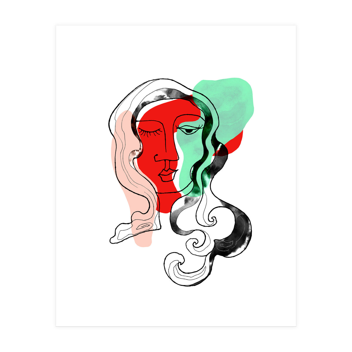 Colorful woman (Print Only)