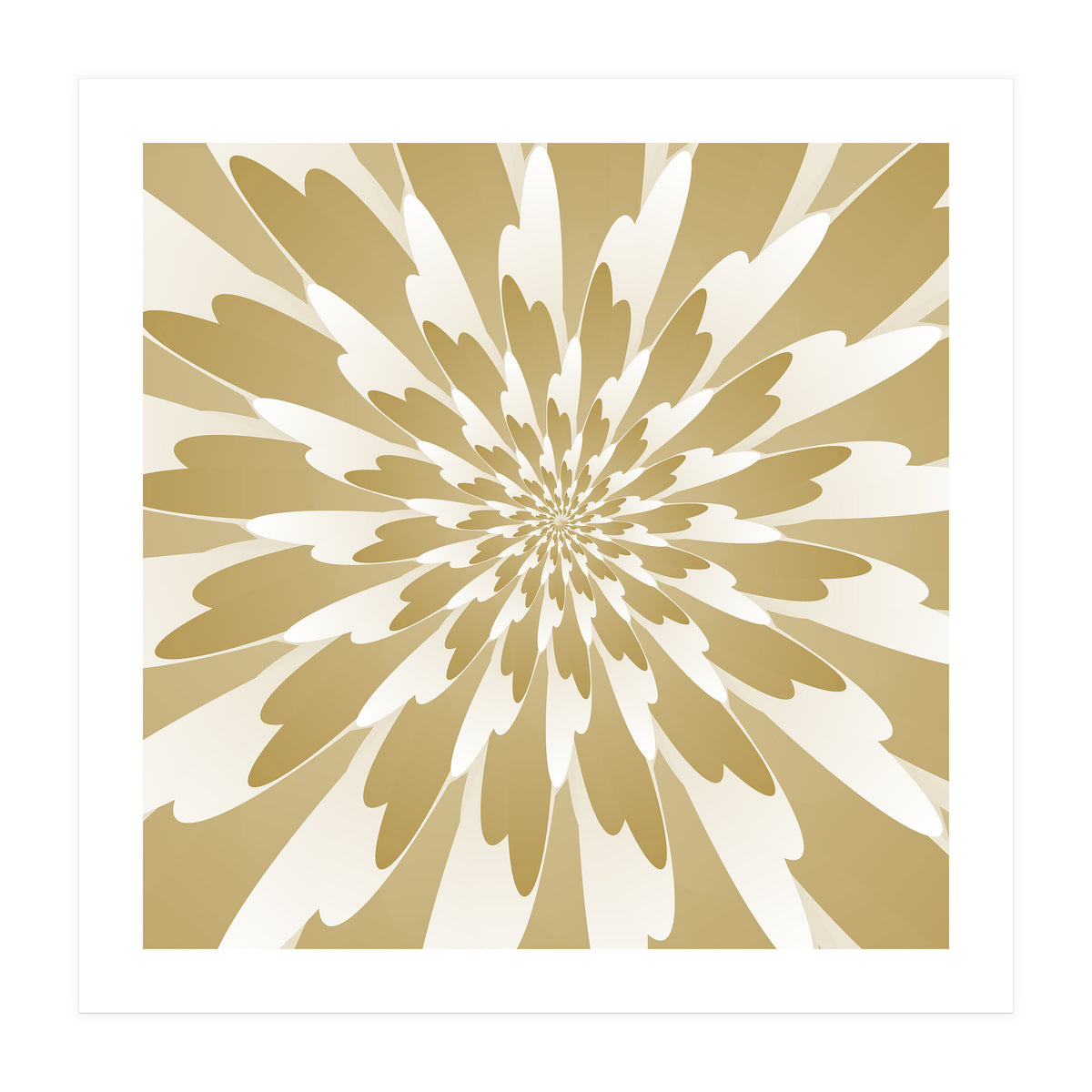 Spiral Flower Design Art (Print Only)