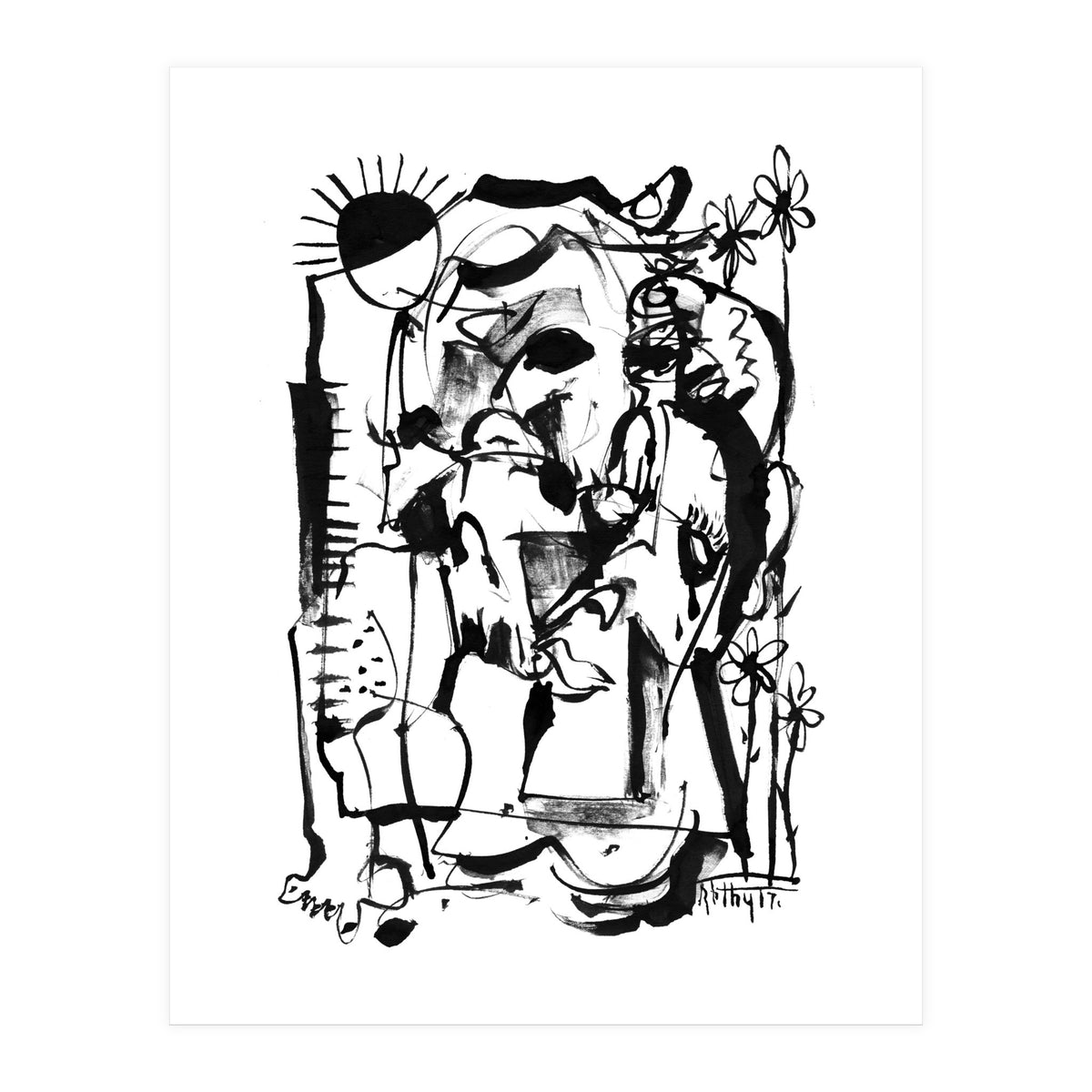 Sunrise - b&w (Print Only)