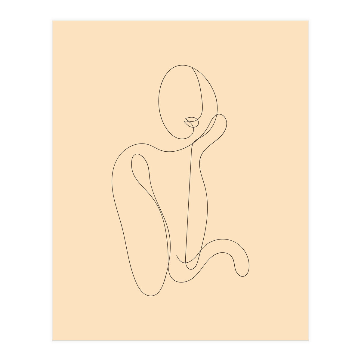 Female Line Art Drawing (Print Only)
