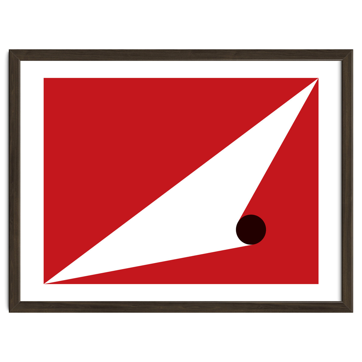 Geometric Shapes No. 71 - red, white & black