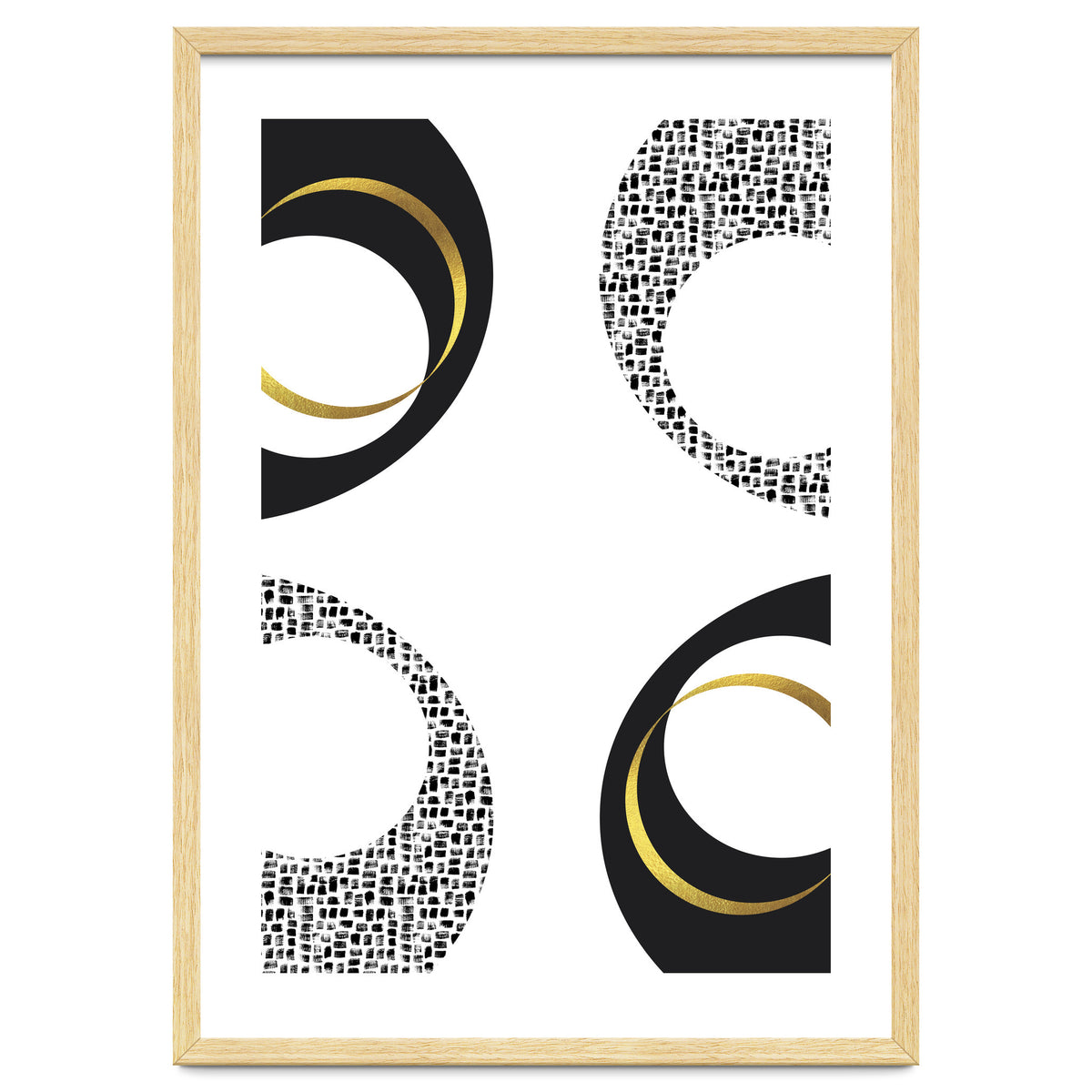 Black & White Abstract No. 7 | gold