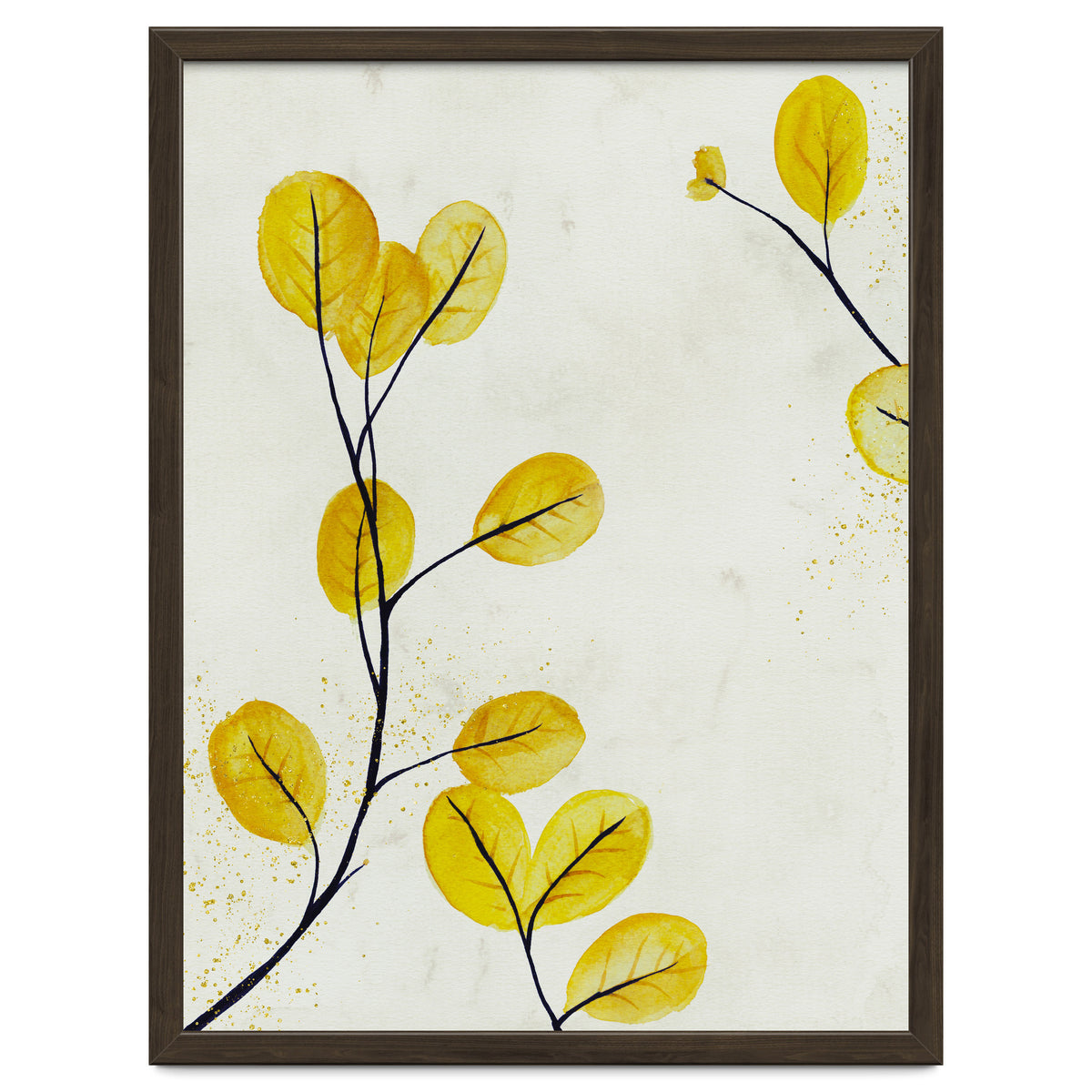 Golden birch leaves