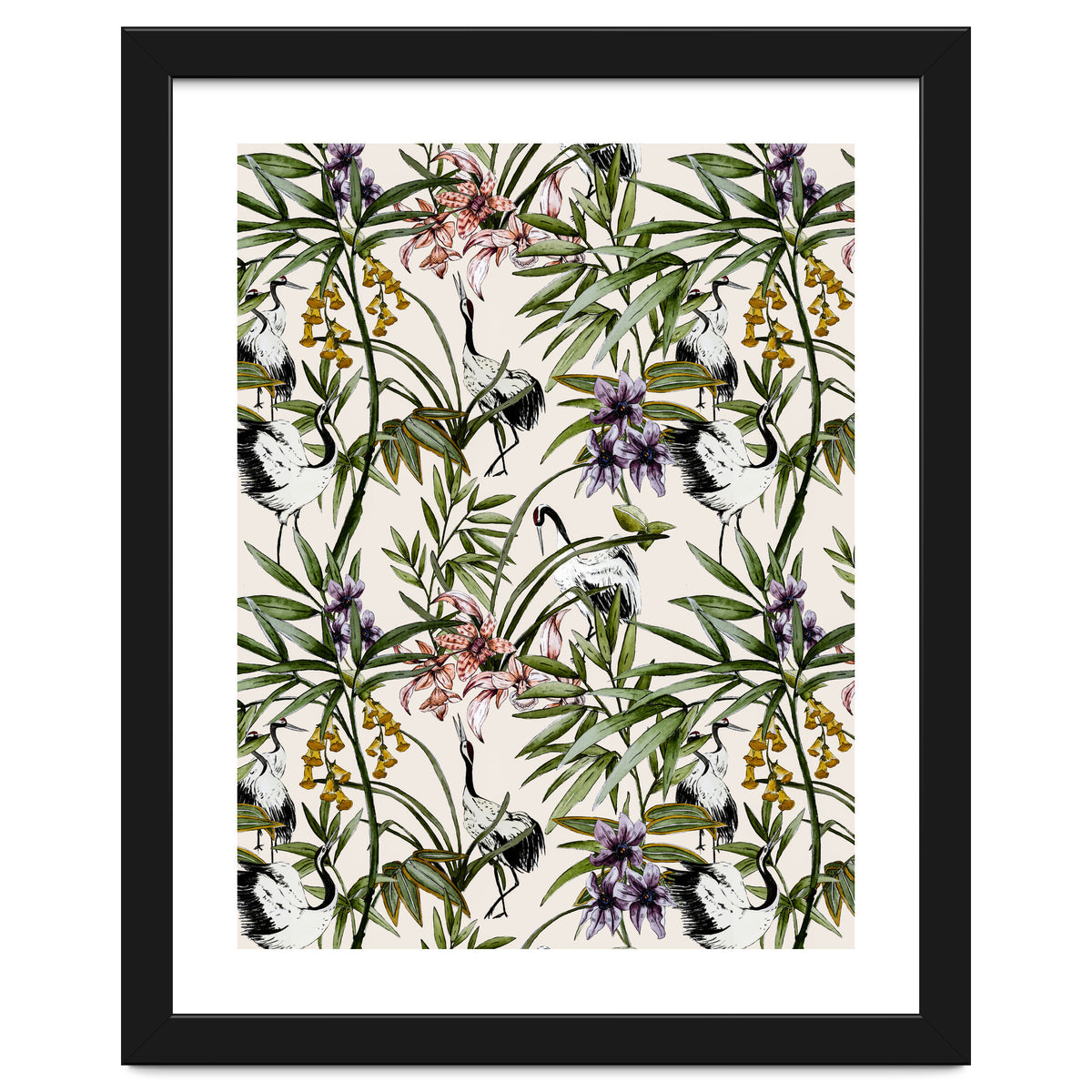 Asian crane pattern - 02