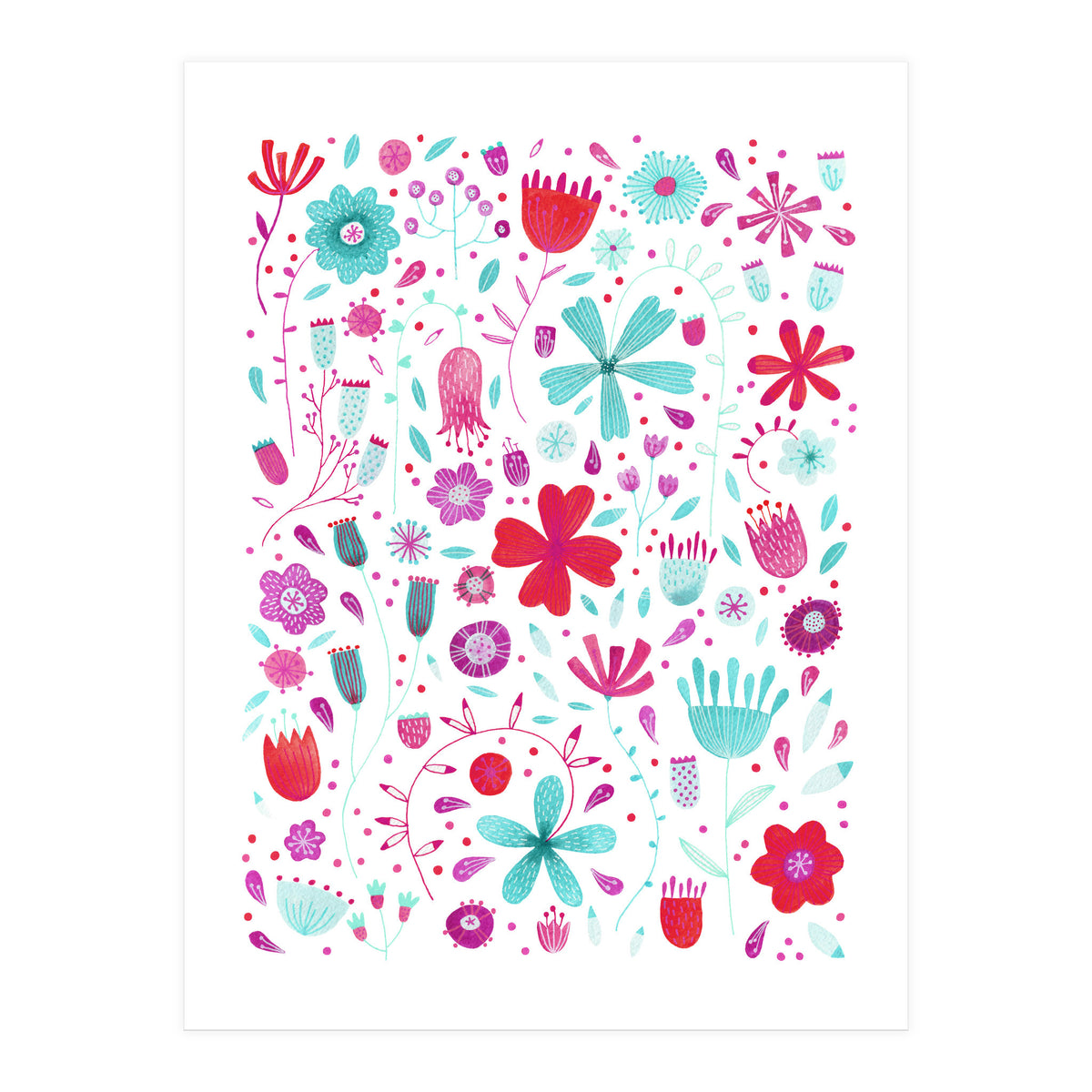 English Meadow Teal (Print Only)