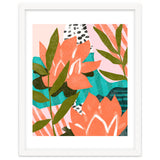 Forever in My Garden | Abstract Botanical Nature Plants Floral Painting | Quirky Modern Contemporary thumbnail