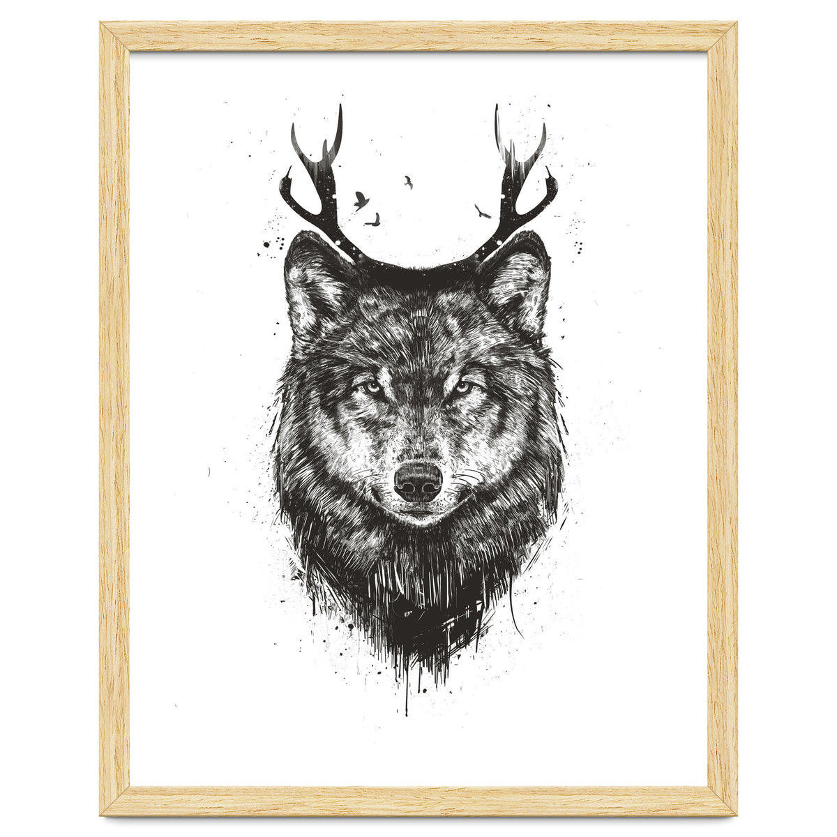 Deer Wolf Bw