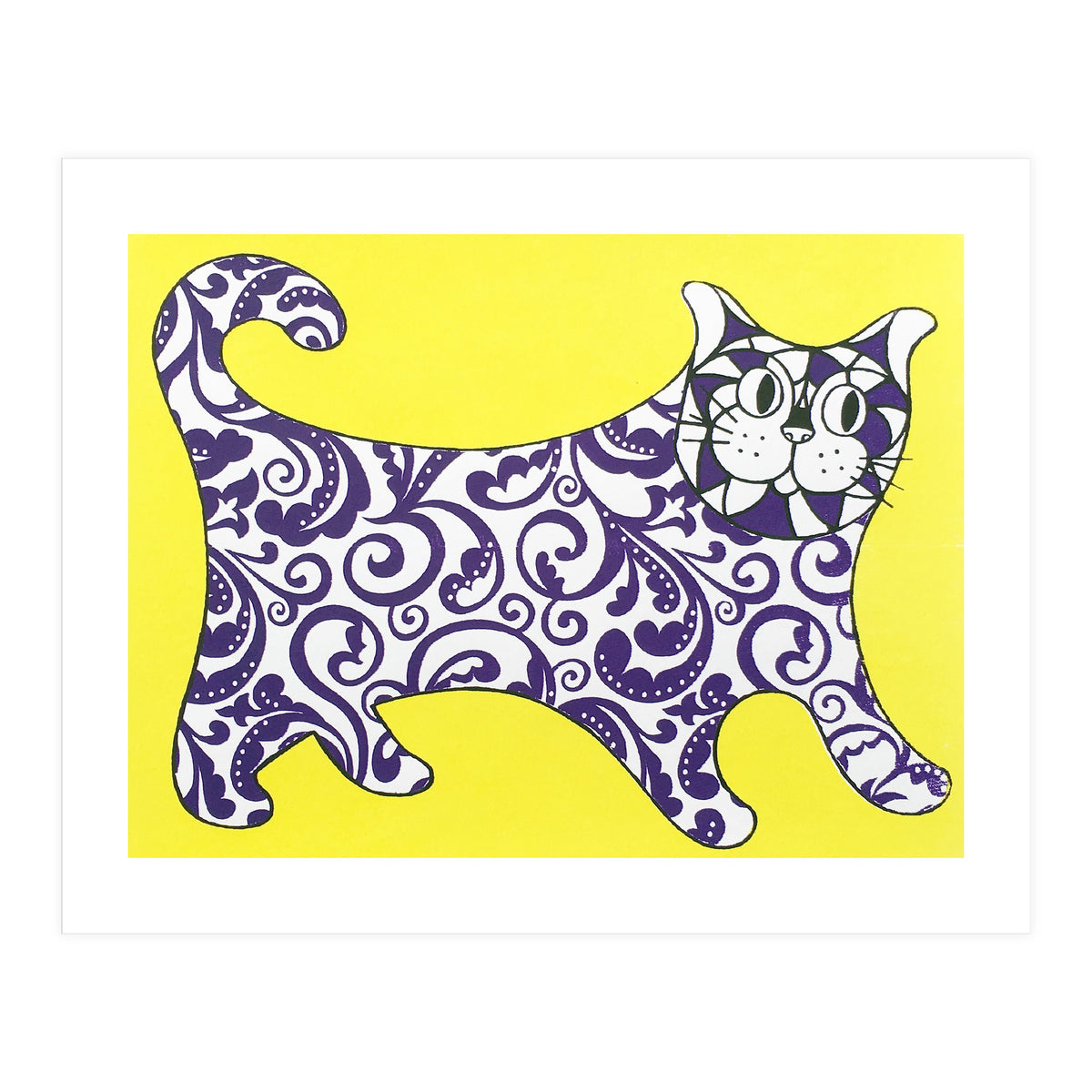 Funny Cat Yellow (Print Only)