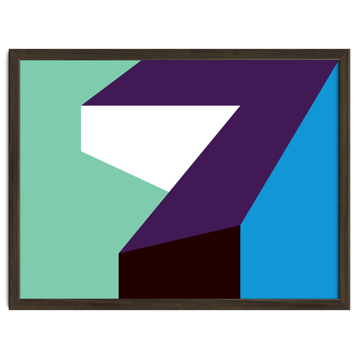 Geometric Shapes No. 60 - purple, mint & purple