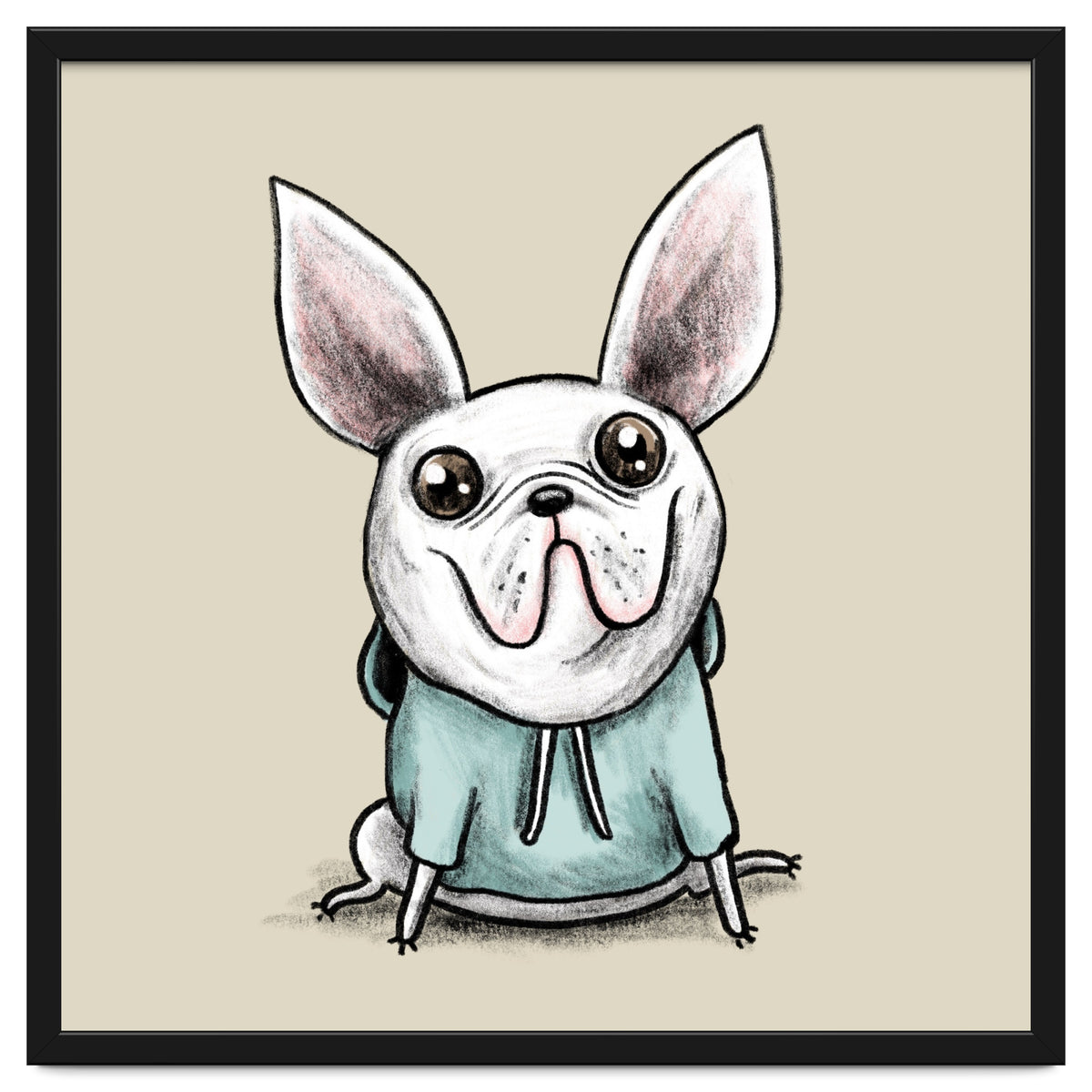 French Bulldog in a Hoodie