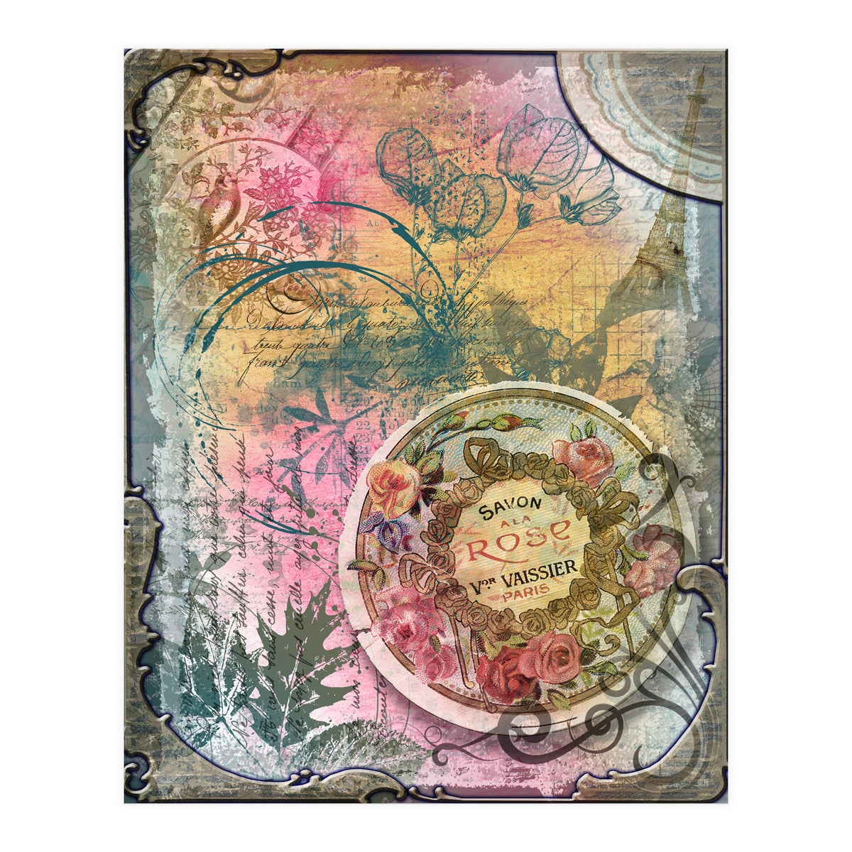 Vintage Rose Soap (Print Only)