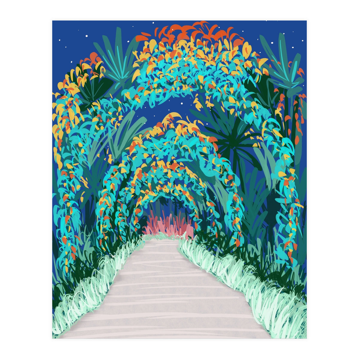 Gardens at night (Print Only)