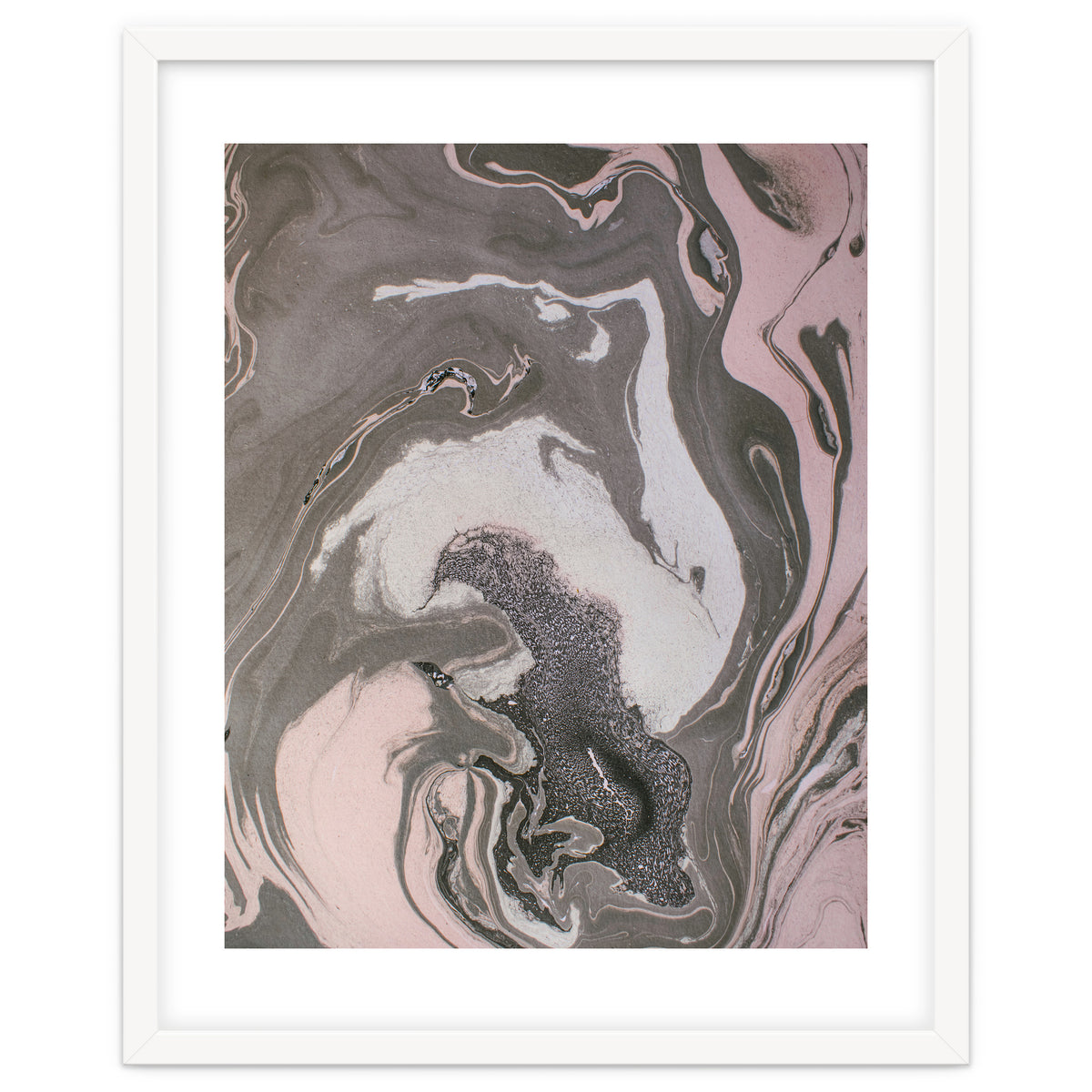 Pink and gray marbled paper