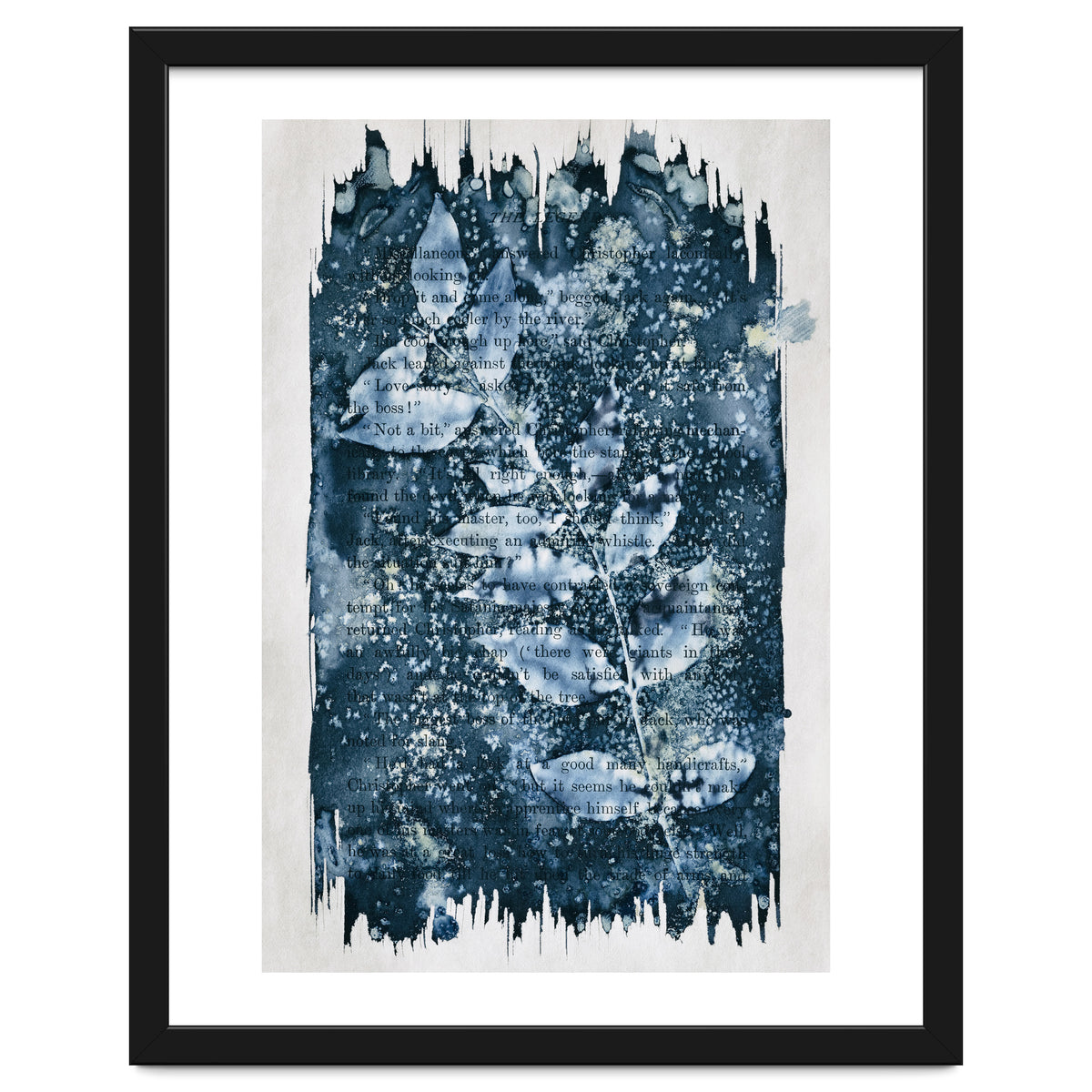 Indigo Blue Botanical Leaves No. 1