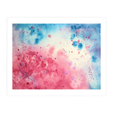 When pink meets blue || abstract watercolor (Print Only) thumbnail