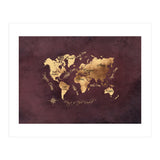Word Map Gold Dark (Print Only) thumbnail