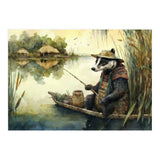 Badger Fishing Watercolor Painting (Print Only) thumbnail