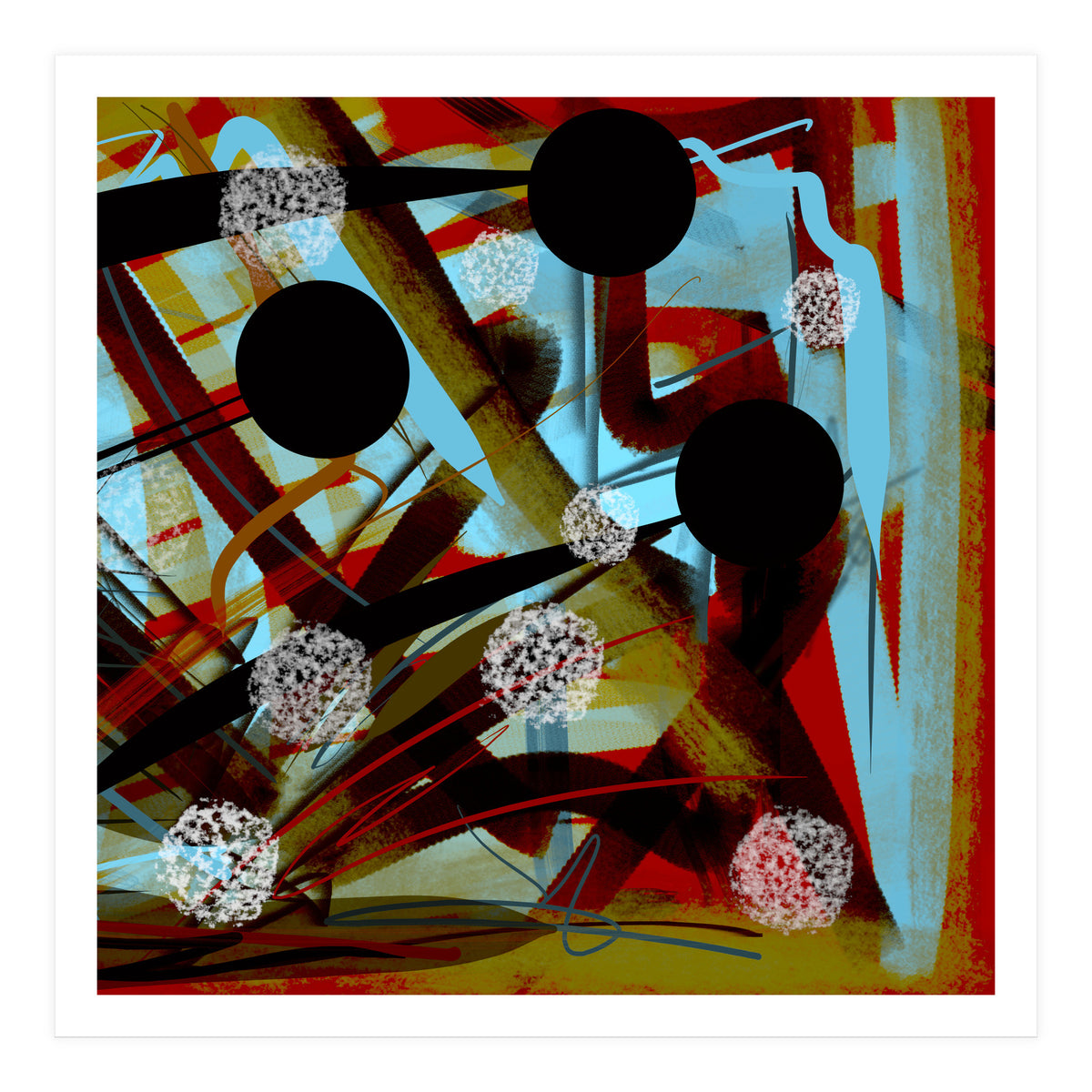 Brown In Sepia With White Drops (Print Only)