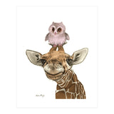 Giraffe and Owl (Print Only) thumbnail