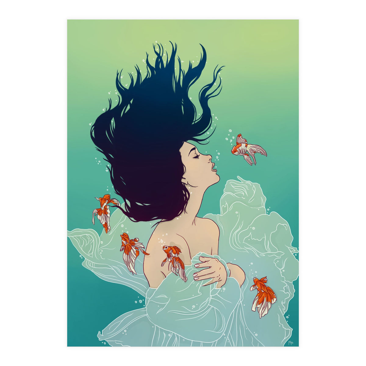 Underwater Lady  (Print Only)